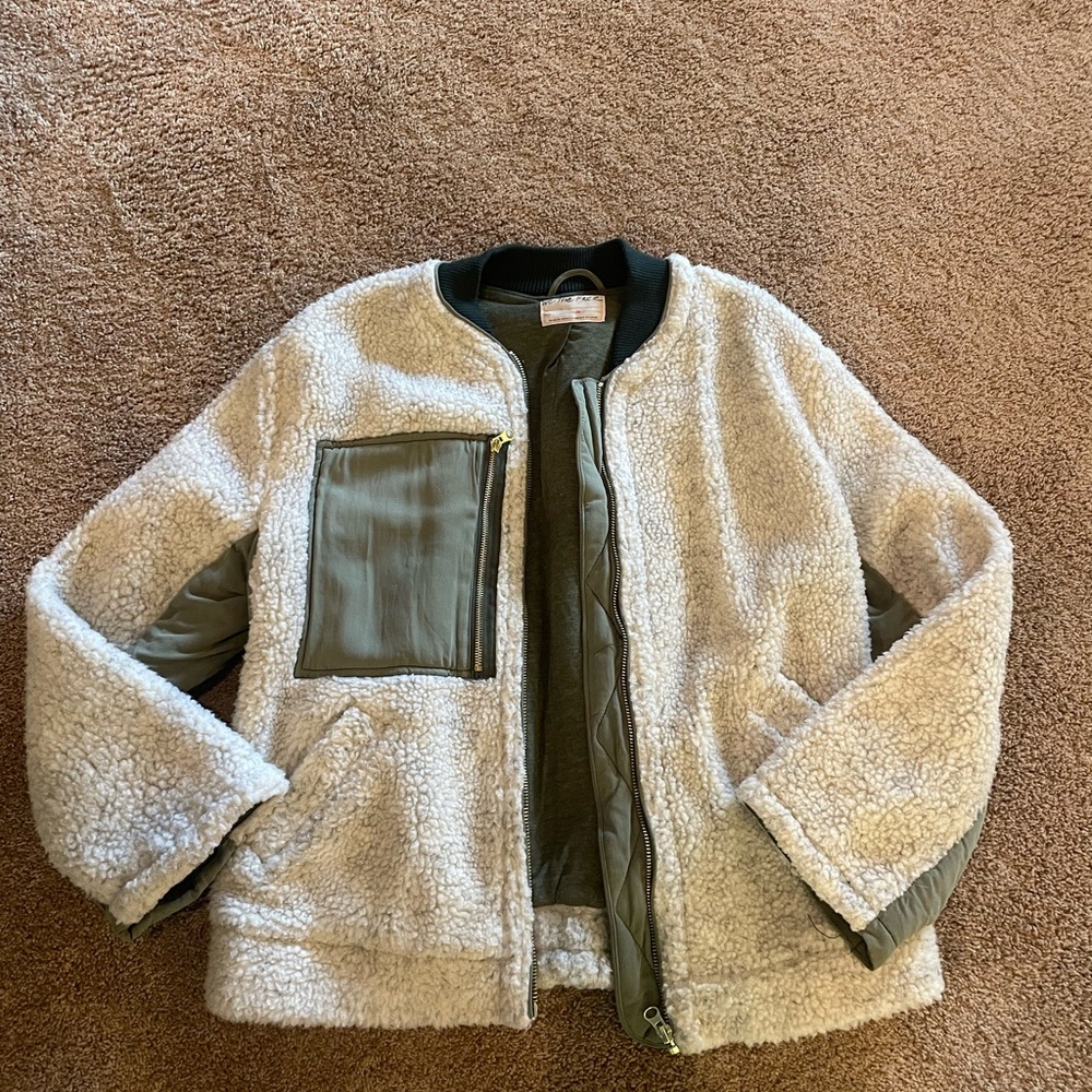 Free People Sherpa/Faux Suede jacket
